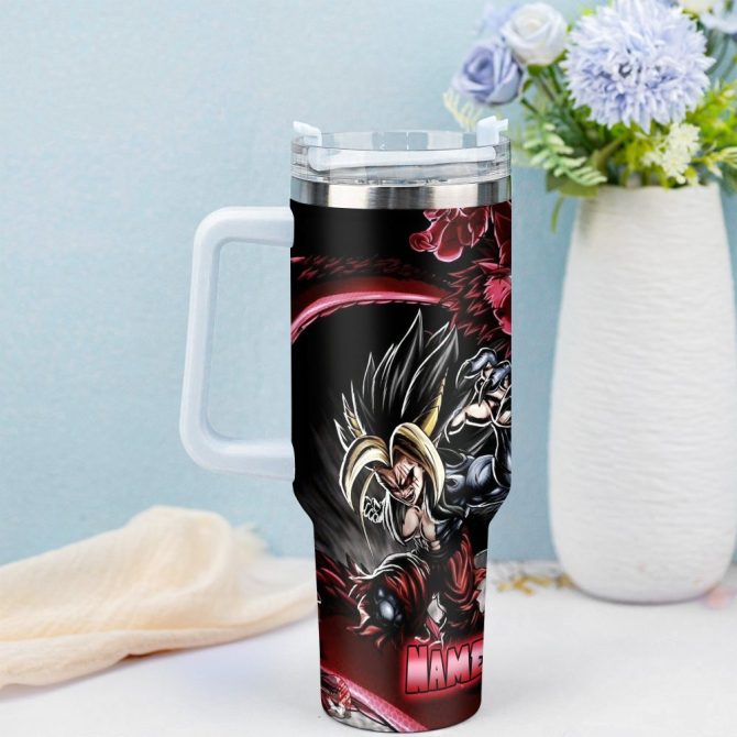 Dragon Ball Z Movies Custom Stanley Quencher 40Oz Stainless Steel Tumbler With Handle - Image 2
