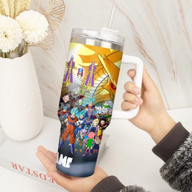 Dragon Ball Z Movies Custom Stanley Quencher 40Oz Stainless Steel Tumbler With Handle - Image 5
