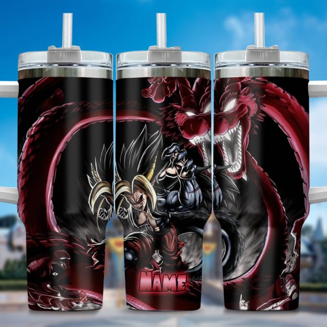 Dragon Ball Z Movies Custom Stanley Quencher 40Oz Stainless Steel Tumbler With Handle