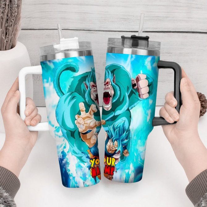 Dragon Ball Z Movies Custom Stanley Quencher 40Oz Stainless Steel Tumbler With Handle - Image 4