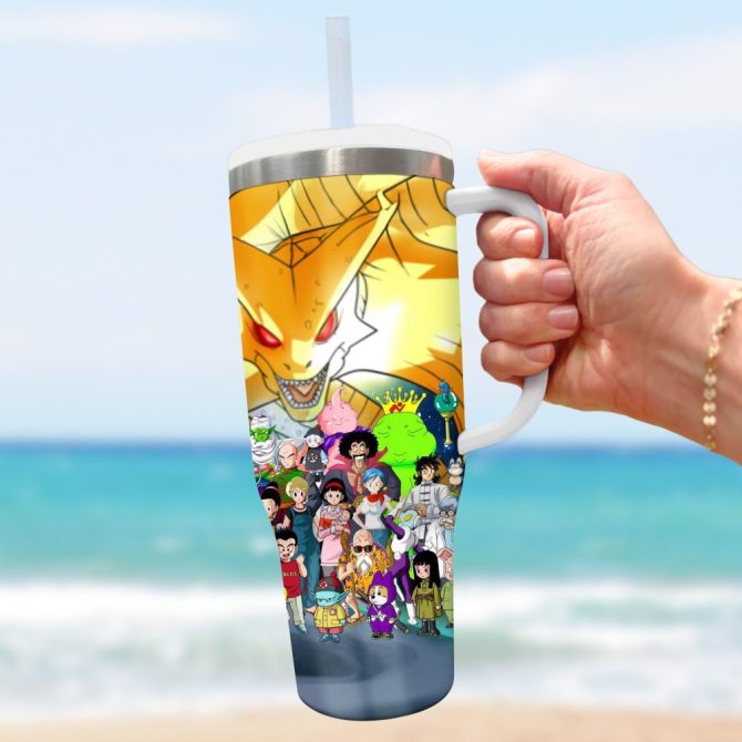Dragon Ball Z Movies Custom Stanley Quencher 40Oz Stainless Steel Tumbler With Handle - Image 2