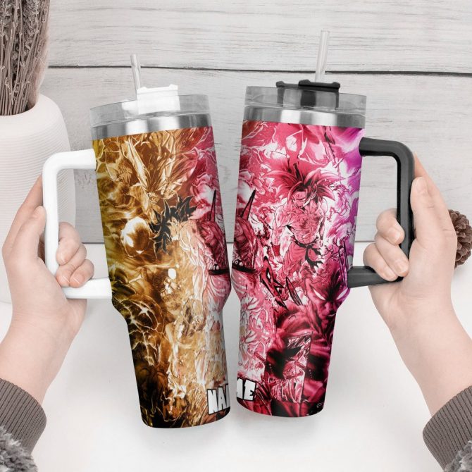 Dragon Ball Z Movies Custom Stanley Quencher 40Oz Stainless Steel Tumbler With Handle - Image 2