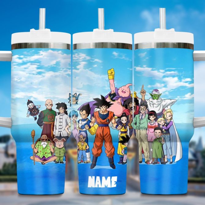 Dragon Ball Z Movies Custom Stanley Quencher 40Oz Stainless Steel Tumbler With Handle