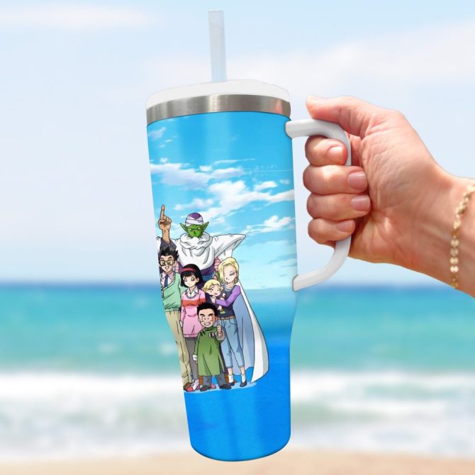 Dragon Ball Z Movies Custom Stanley Quencher 40Oz Stainless Steel Tumbler With Handle - Image 2