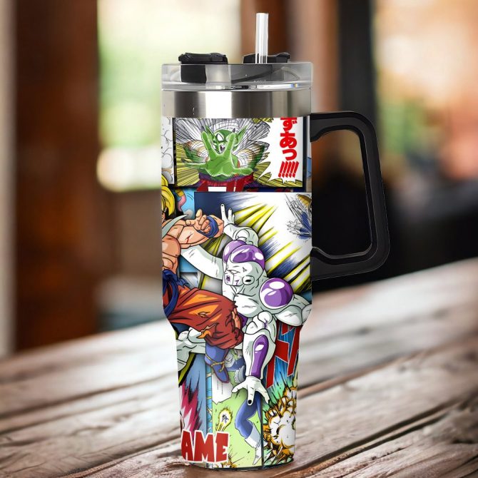 Dragon Ball Z Movies Custom Stanley Quencher 40Oz Stainless Steel Tumbler With Handle - Image 4
