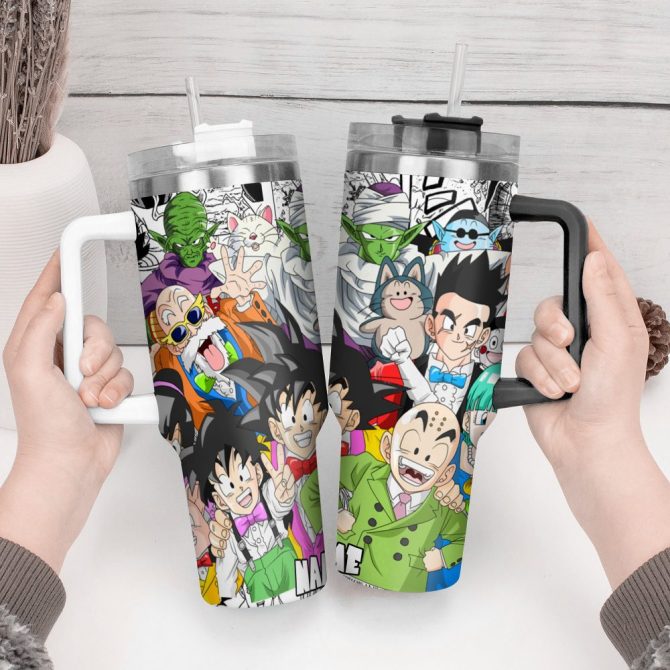 Dragon Ball Z Movies Custom Stanley Quencher 40Oz Stainless Steel Tumbler With Handle - Image 4