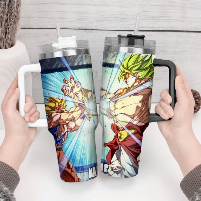 Dragon Ball Z Movies Custom Stanley Quencher 40Oz Stainless Steel Tumbler With Handle - Image 5