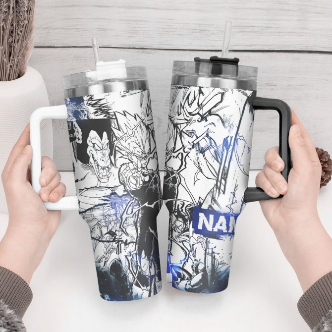 Dragon Ball Z Movies Custom Stanley Quencher 40Oz Stainless Steel Tumbler With Handle - Image 5