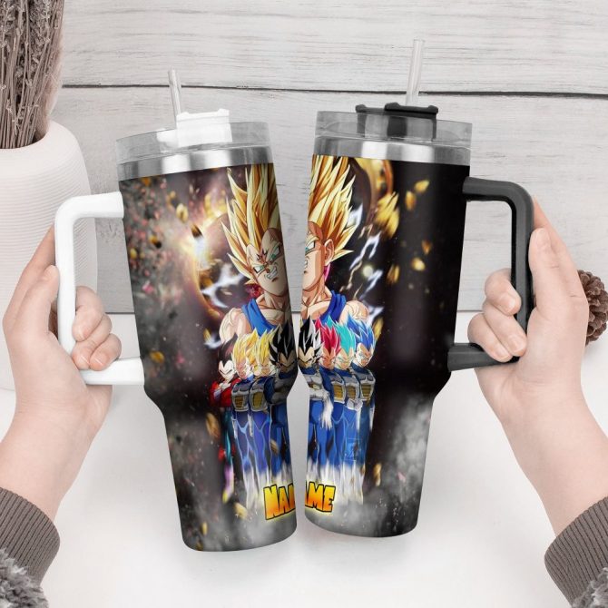 Dragon Ball Z Movies Custom Stanley Quencher 40Oz Stainless Steel Tumbler With Handle - Image 2