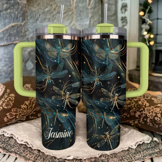 Dragonfly Custom Stanley Quencher 40Oz Stainless Steel Tumbler With Handle - Image 2