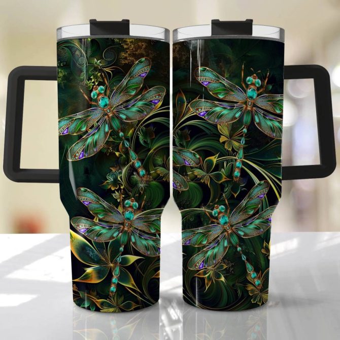 Dragonfly Custom Stanley Quencher 40Oz Stainless Steel Tumbler With Handle - Image 2