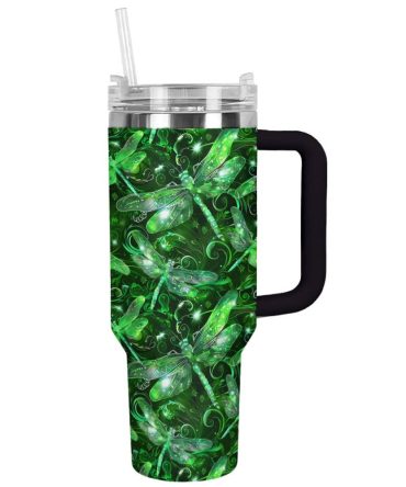 Dragonfly Custom Stanley Quencher 40Oz Stainless Steel Tumbler With Handle