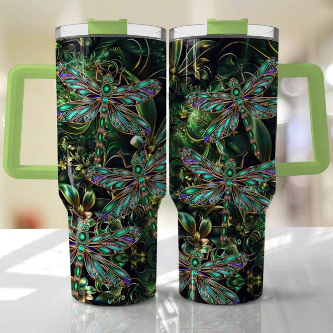 Dragonfly Custom Stanley Quencher 40Oz Stainless Steel Tumbler With Handle - Image 2