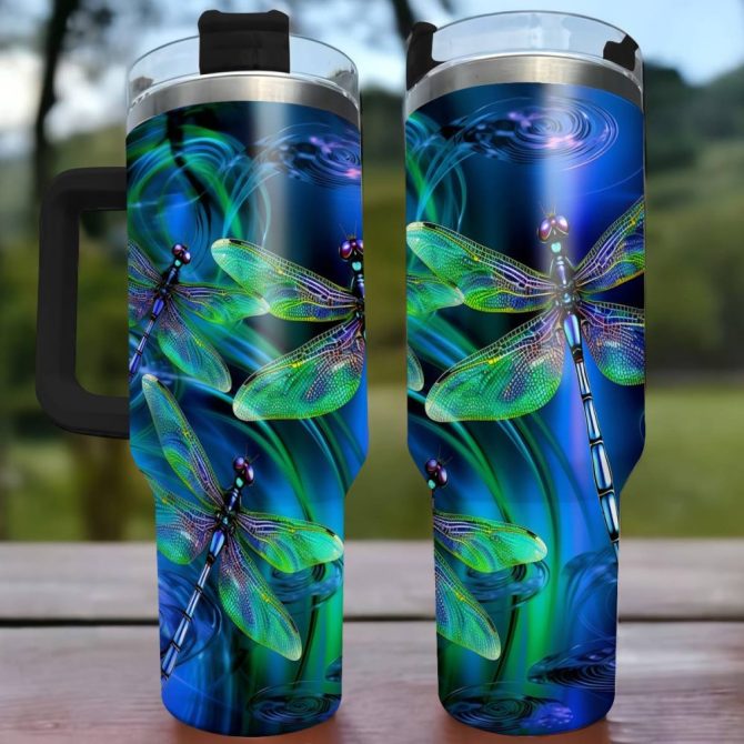 Dragonfly Custom Stanley Quencher 40Oz Stainless Steel Tumbler With Handle - Image 2