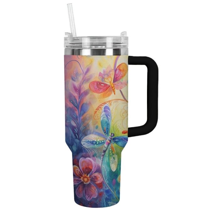 Dragonfly Custom Stanley Quencher 40Oz Stainless Steel Tumbler With Handle - Image 2