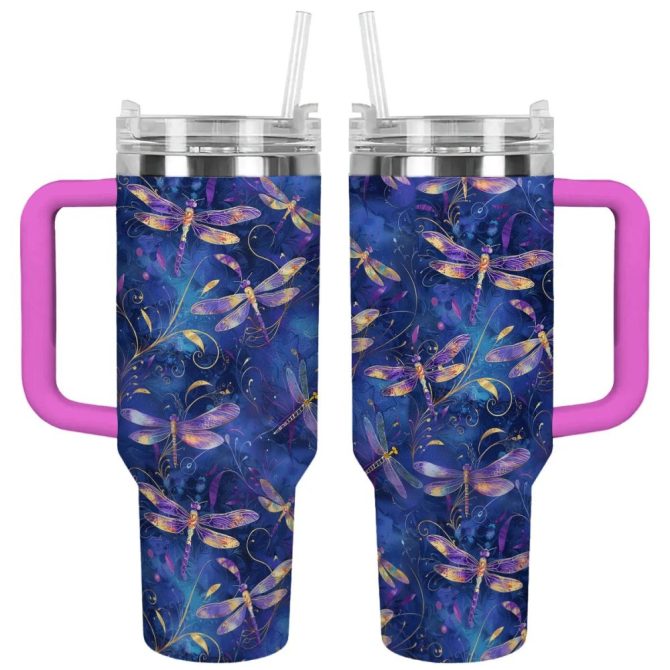 Dragonfly Custom Stanley Quencher 40Oz Stainless Steel Tumbler With Handle - Image 2