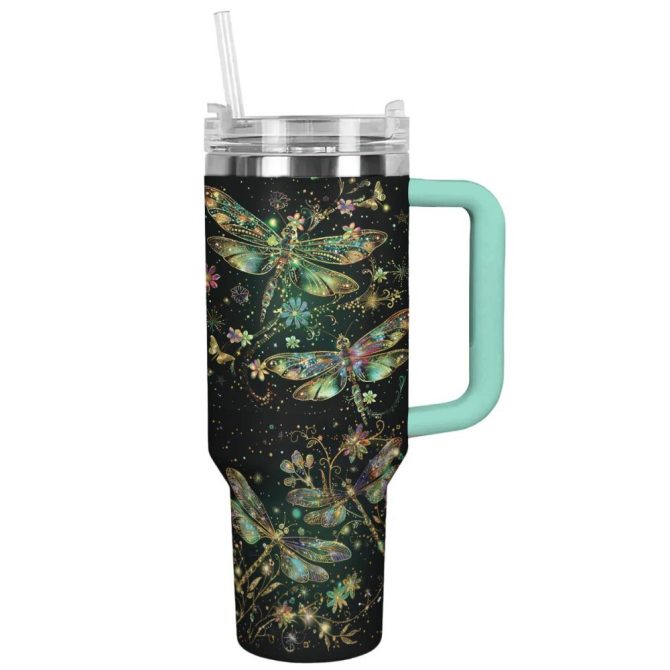 Dragonfly Custom Stanley Quencher 40Oz Stainless Steel Tumbler With Handle - Image 2