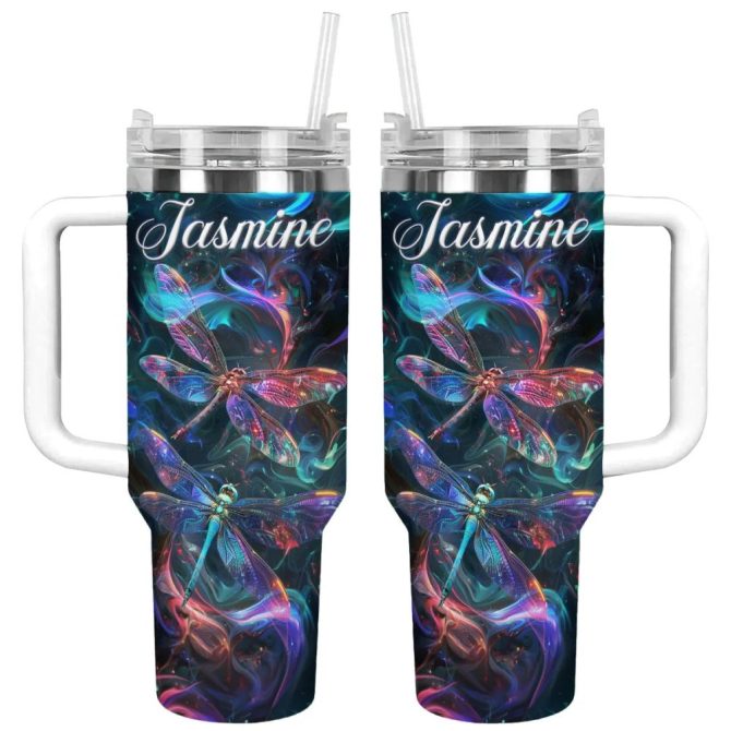 Dragonfly Custom Stanley Quencher 40Oz Stainless Steel Tumbler With Handle - Image 2