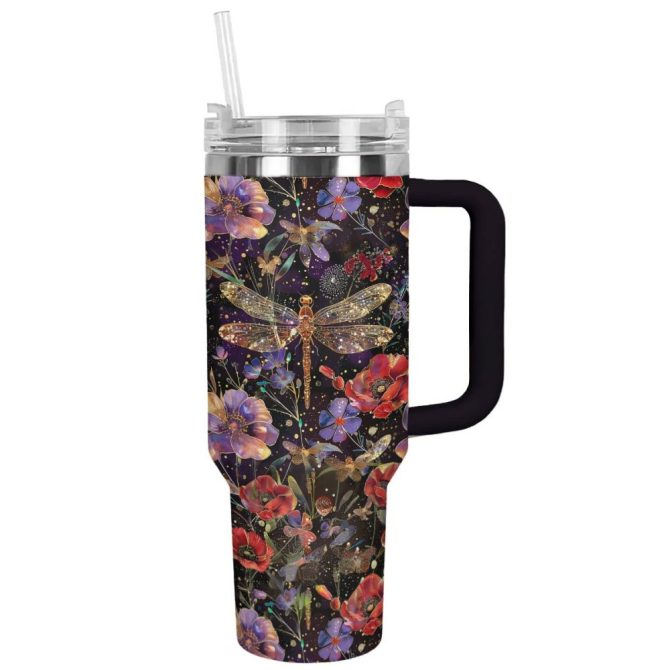 Dragonfly Custom Stanley Quencher 40Oz Stainless Steel Tumbler With Handle - Image 2