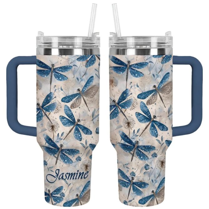 Dragonfly Custom Stanley Quencher 40Oz Stainless Steel Tumbler With Handle - Image 2