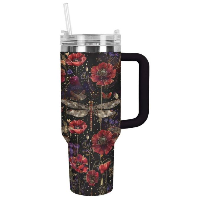 Dragonfly Custom Stanley Quencher 40Oz Stainless Steel Tumbler With Handle - Image 2