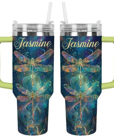 Dragonfly Custom Stanley Quencher 40Oz Stainless Steel Tumbler With Handle