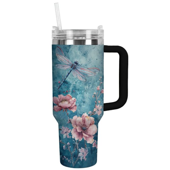 Dragonfly Custom Stanley Quencher 40Oz Stainless Steel Tumbler With Handle - Image 2