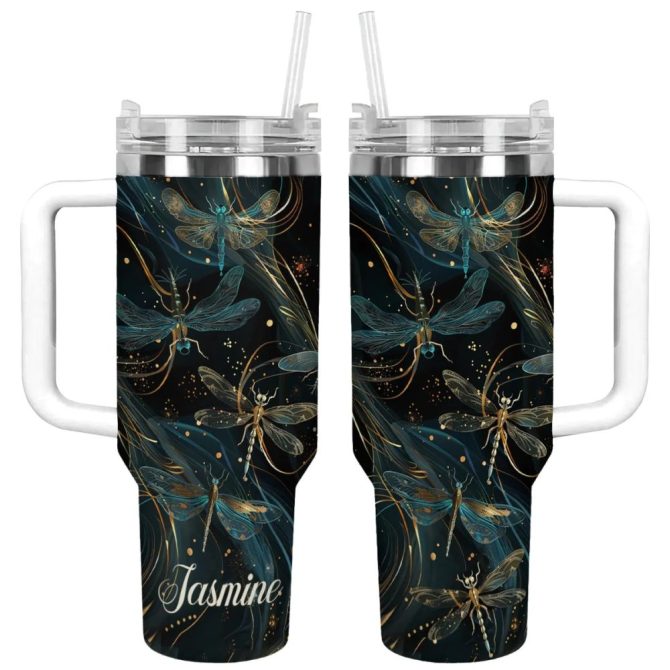 Dragonfly Custom Stanley Quencher 40Oz Stainless Steel Tumbler With Handle - Image 8