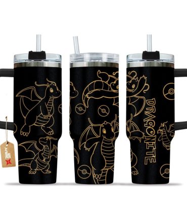 Dragonite Pokemon Anime Custom Stanley Quencher 40Oz Stainless Steel Tumbler