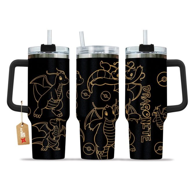 Dragonite Pokemon Anime Custom Stanley Quencher 40Oz Stainless Steel Tumbler