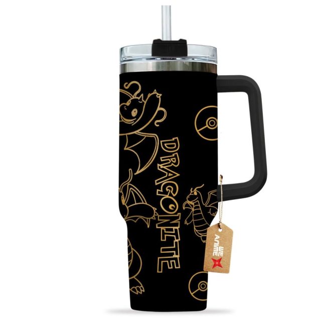 Dragonite Pokemon Anime Custom Stanley Quencher 40Oz Stainless Steel Tumbler - Image 3