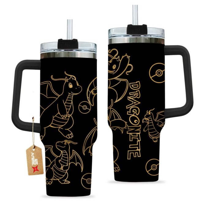 Dragonite Pokemon Anime Custom Stanley Quencher 40Oz Stainless Steel Tumbler - Image 2