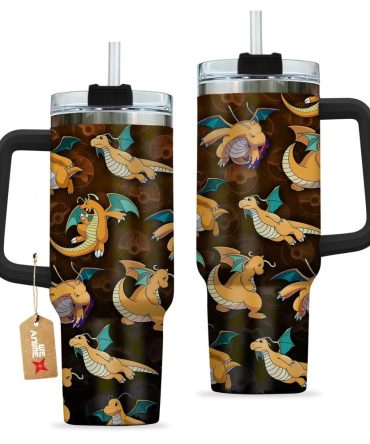 Dragonite Pokemon Anime Custom Stanley Quencher 40Oz Stainless Steel Tumbler