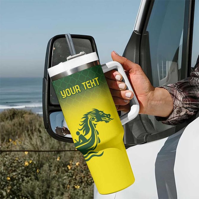 Dragons Boat Aussie Paddles Up! Custom Stanley Quencher 40Oz Stainless Steel Tumbler With Handle - Image 7