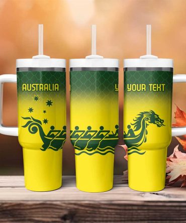 Dragons Boat Aussie Paddles Up! Custom Stanley Quencher 40Oz Stainless Steel Tumbler With Handle