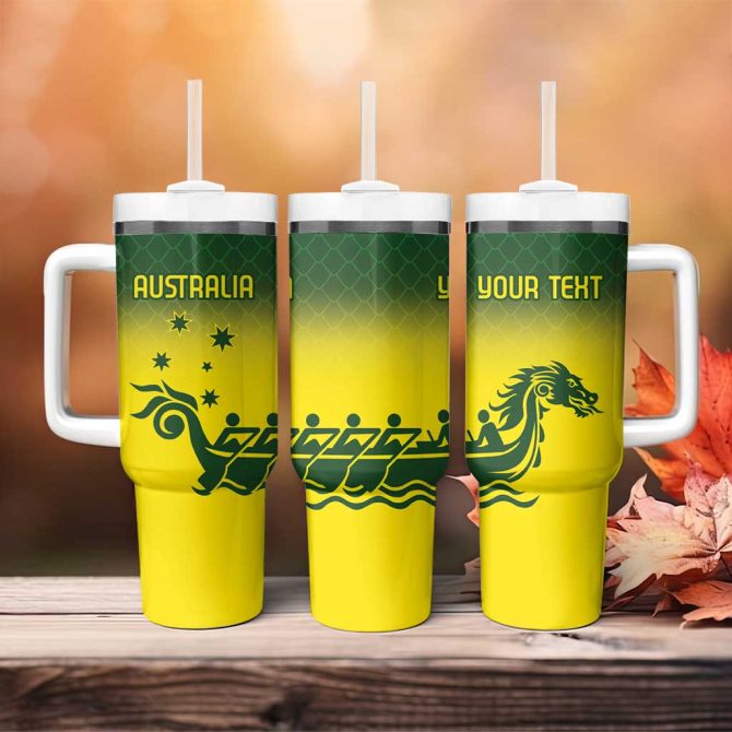 Dragons Boat Aussie Paddles Up! Custom Stanley Quencher 40Oz Stainless Steel Tumbler With Handle