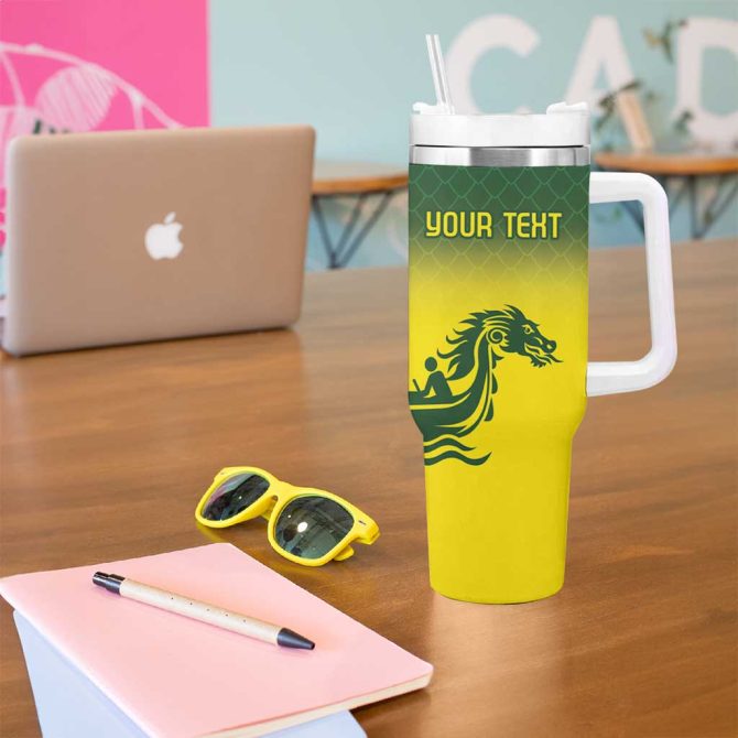 Dragons Boat Aussie Paddles Up! Custom Stanley Quencher 40Oz Stainless Steel Tumbler With Handle - Image 5