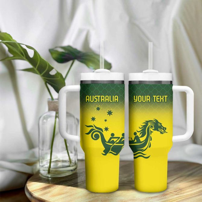 Dragons Boat Aussie Paddles Up! Custom Stanley Quencher 40Oz Stainless Steel Tumbler With Handle - Image 9