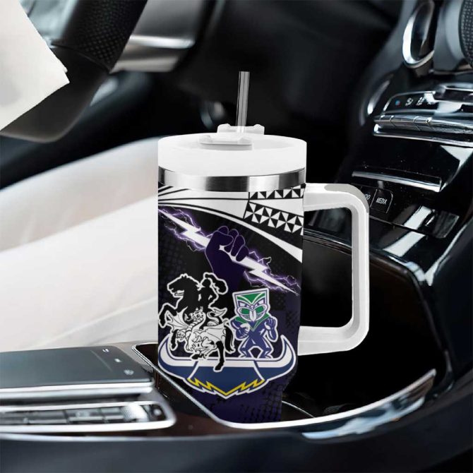 Dragons-Cowboys Combine Storm-Warriors Sport Style Version Custom Stanley Quencher 40Oz Stainless Steel Tumbler With Handle - Image 8