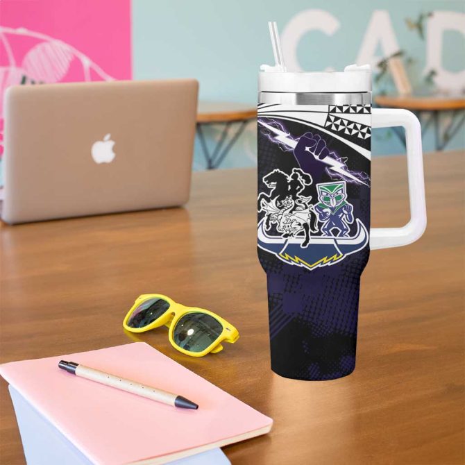 Dragons-Cowboys Combine Storm-Warriors Sport Style Version Custom Stanley Quencher 40Oz Stainless Steel Tumbler With Handle - Image 5