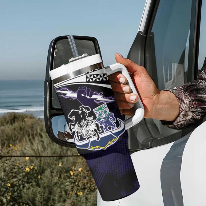 Dragons-Cowboys Combine Storm-Warriors Sport Style Version Custom Stanley Quencher 40Oz Stainless Steel Tumbler With Handle - Image 7