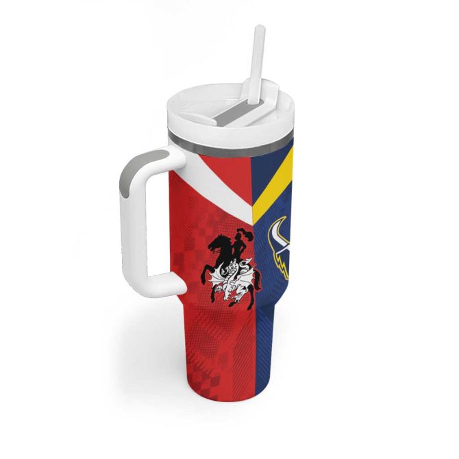 Dragons-Cowboys Combine Storm-Warriors Sport Style Version Custom Stanley Quencher 40Oz Stainless Steel Tumbler With Handle - Image 3