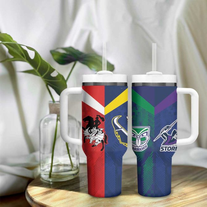 Dragons-Cowboys Combine Storm-Warriors Sport Style Version Custom Stanley Quencher 40Oz Stainless Steel Tumbler With Handle - Image 9