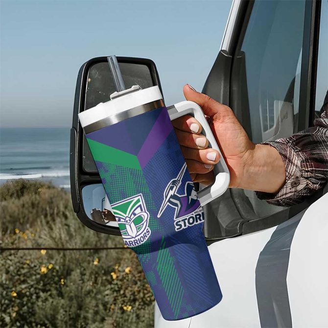 Dragons-Cowboys Combine Storm-Warriors Sport Style Version Custom Stanley Quencher 40Oz Stainless Steel Tumbler With Handle - Image 7