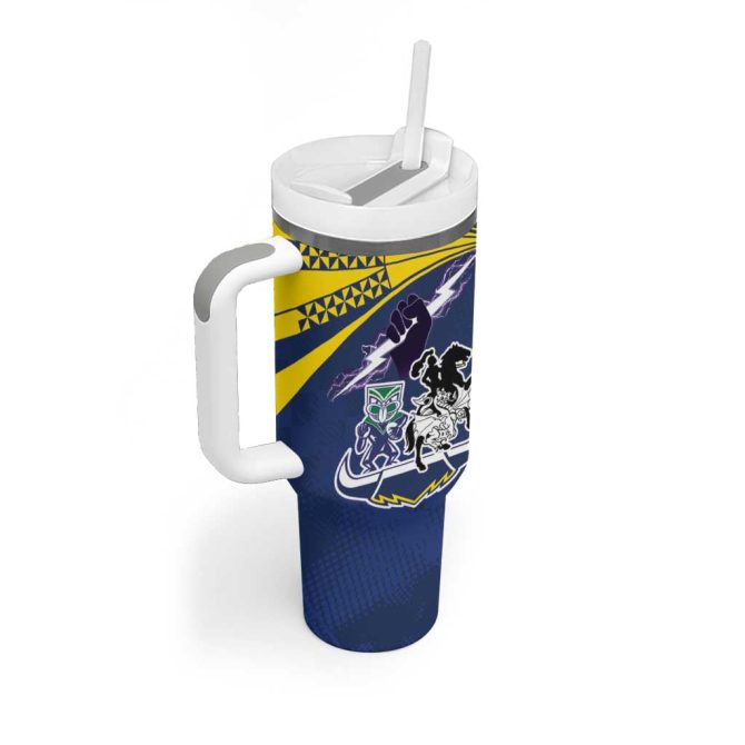 Dragons-Cowboys Combine Storm-Warriors Sport Style Version Custom Stanley Quencher 40Oz Stainless Steel Tumbler With Handle - Image 3