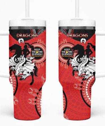 Dragons Naidoc Week Nrl Custom Stanley Quencher 40Oz Stainless Steel Tumbler