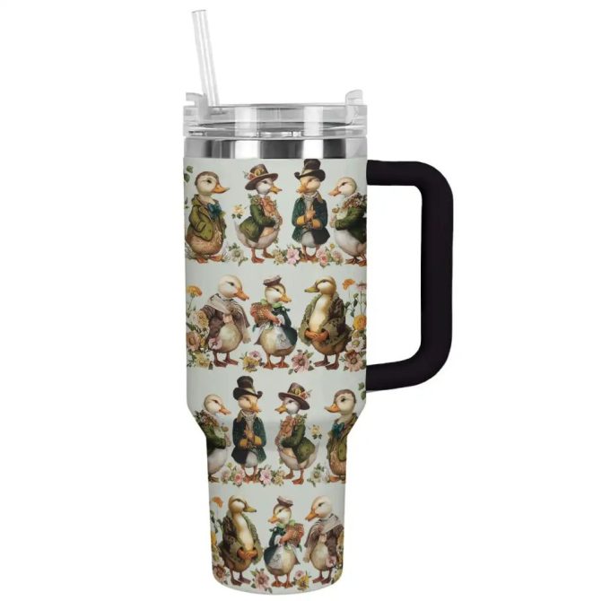 Duck Custom Stanley Quencher 40Oz Stainless Steel Tumbler With Handle - Image 2