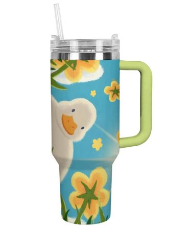 Duck Custom Stanley Quencher 40Oz Stainless Steel Tumbler With Handle