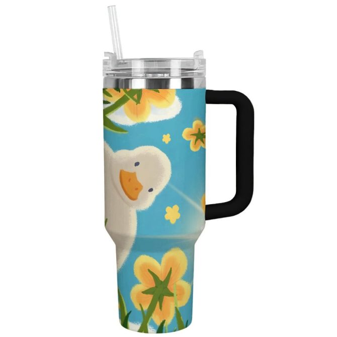 Duck Custom Stanley Quencher 40Oz Stainless Steel Tumbler With Handle - Image 2