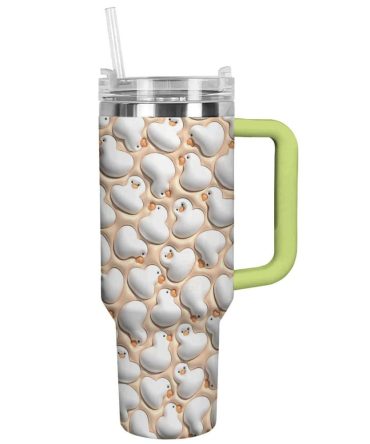 Duck Custom Stanley Quencher 40Oz Stainless Steel Tumbler With Handle